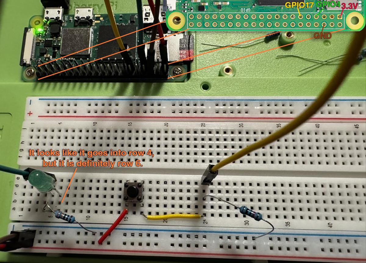 Simple Circuit for a button and an LED