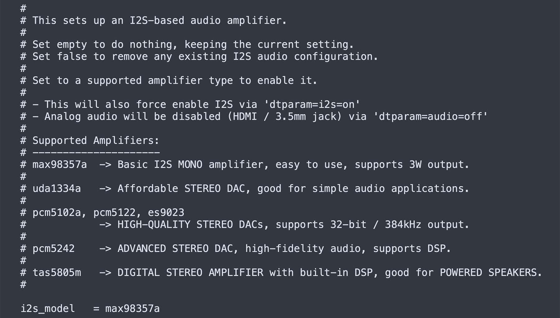 configuration .ini file image for RTC